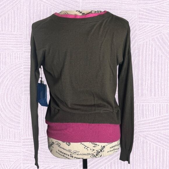 Simply Vera Wang Size Small Pink Lace Cardigan  Mother of Pearl Buttons  Y2K - Picture 2 of 11